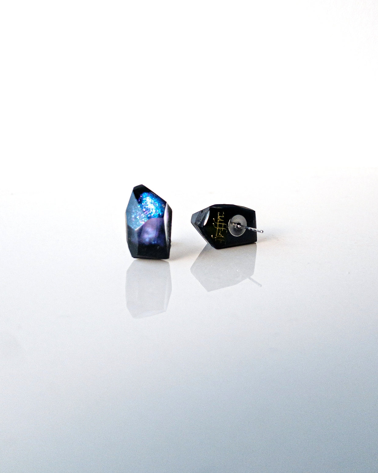 Frames earrings / Night on the Galactic Railroad deep blue-deep purple 5-a