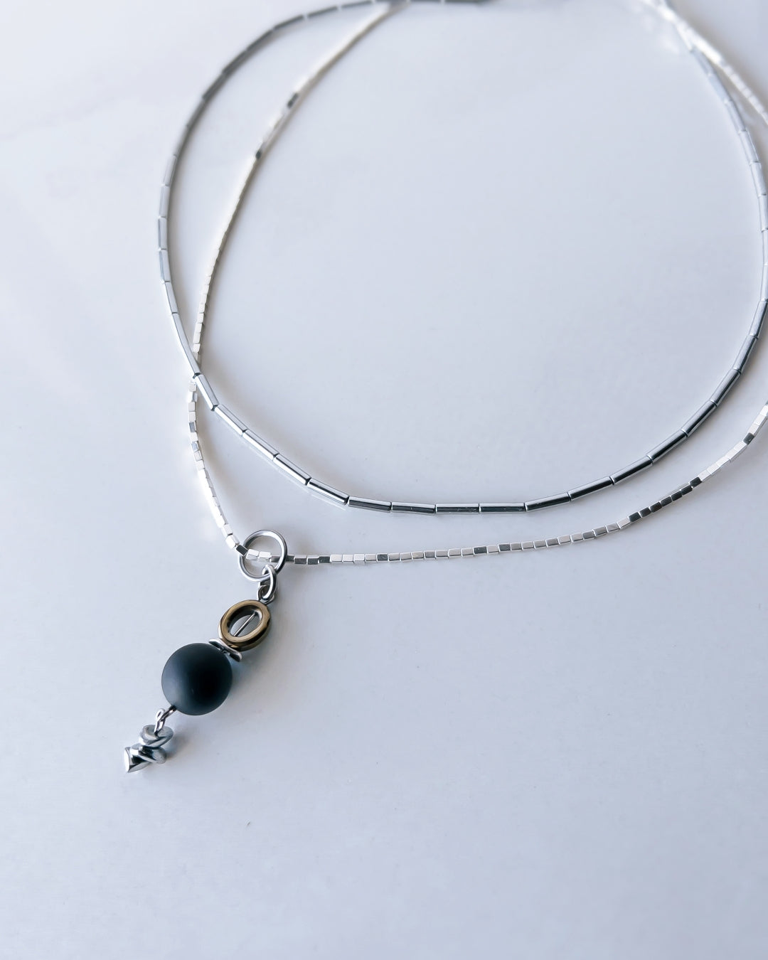 Hematite choker necklace / interchangeable / 着せ替え　各種