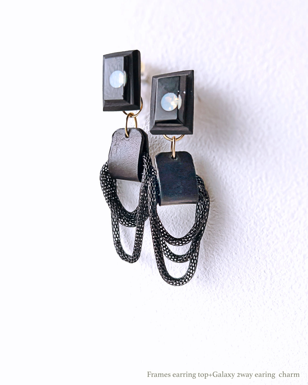 Galaxy 2way earrings /dark/Nebula short