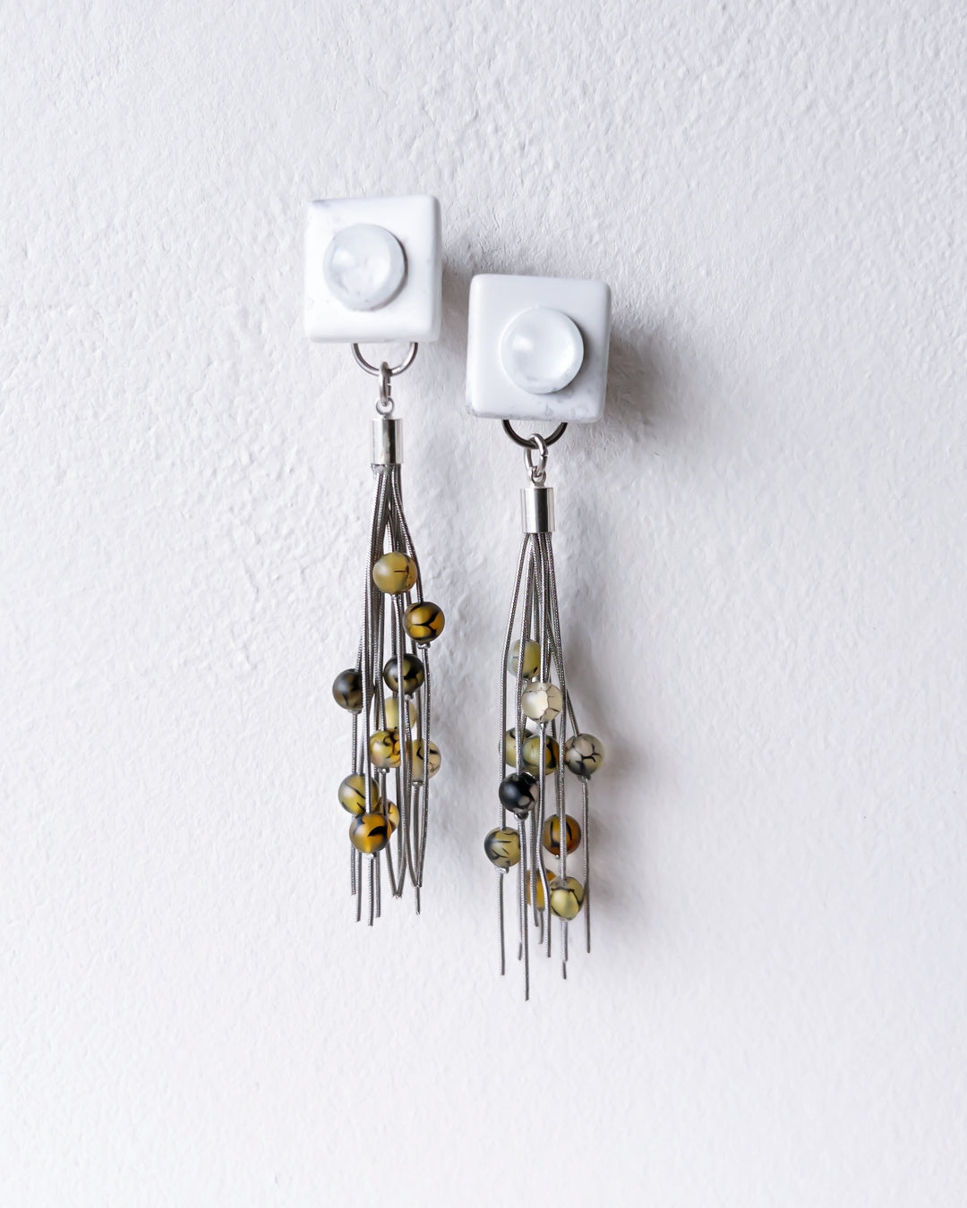 Bugs Eye 2way Earrings / Interchangeable / Macro View-Veins