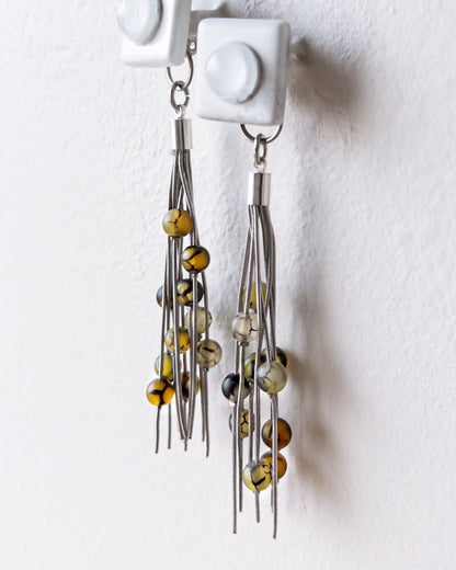 Bugs Eye 2way Earrings / Interchangeable / Macro View-Veins