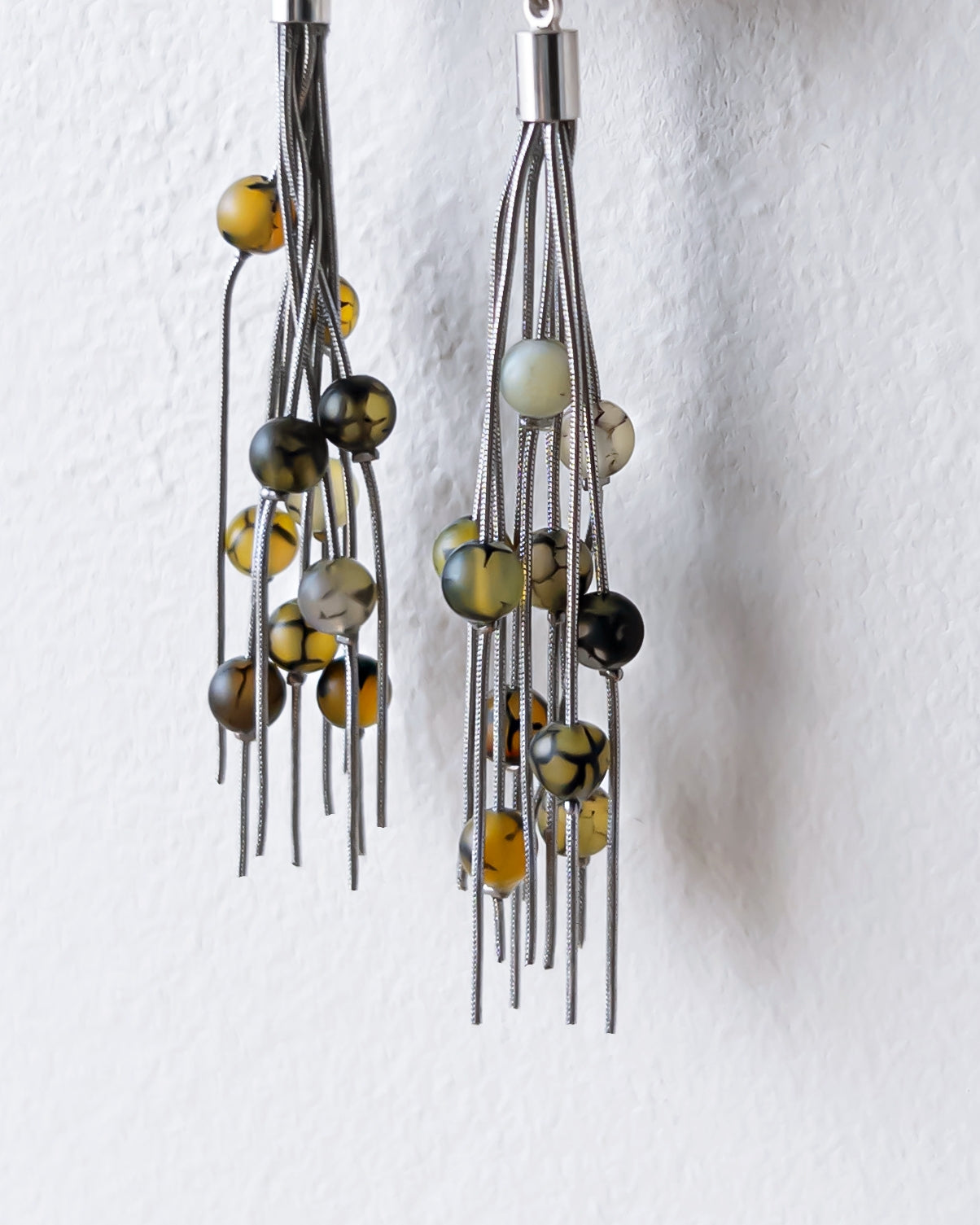 Bugs Eye 2way Earrings / Interchangeable / Macro View-Veins