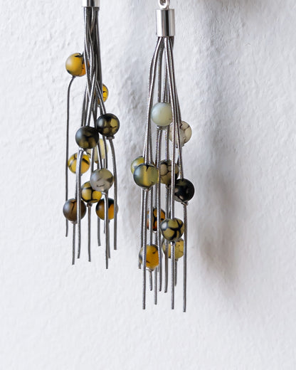 Bugs Eye 2way Earrings / Interchangeable / Macro View-Veins