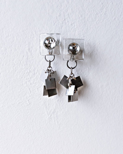 Bugs Eye 2way Earrings / Interchangeable / Jewel Scarab-Platina