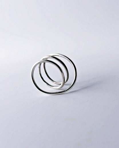 Orbit Triple Line Ring / Interchangeable / silver925 / L