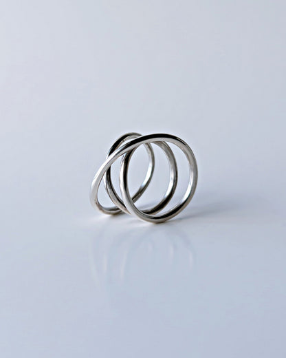 Orbit Triple Line Ring / Interchangeable / silver925 / M