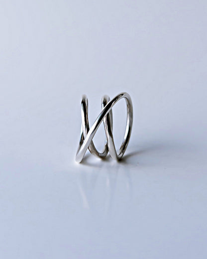 Orbit Triple Line Ring / Interchangeable / silver925 / M