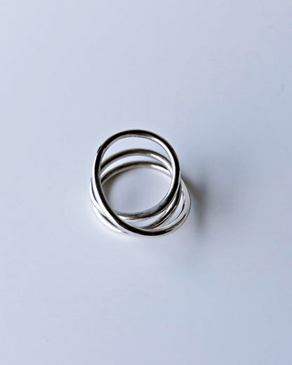 Orbit Triple Line Ring / Interchangeable / silver925 / M
