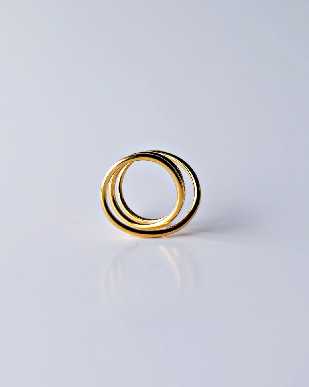 Orbit Triple Line Ring / Interchangeable / GOLD / silver925 / M