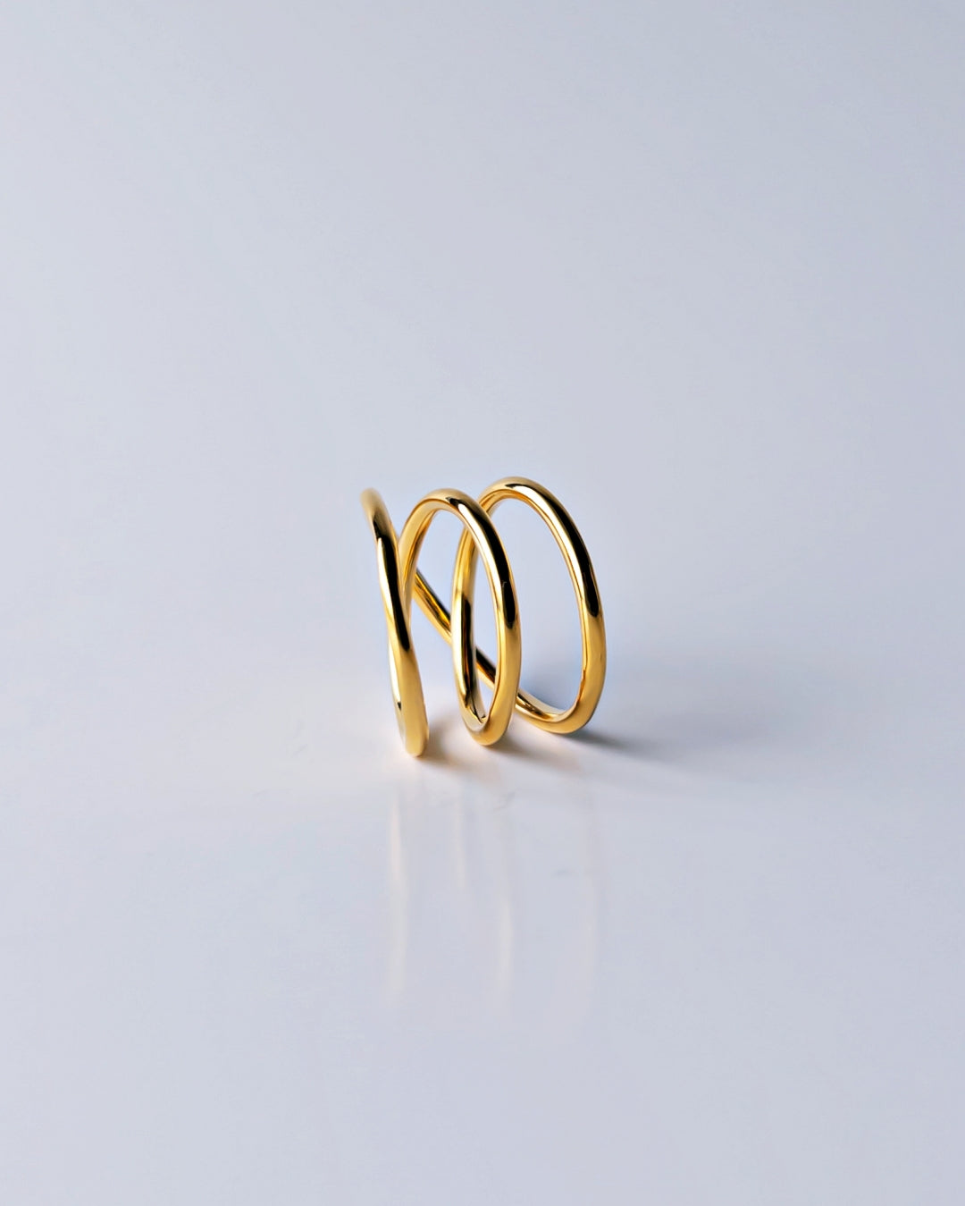 Orbit Triple Line Ring / Interchangeable / GOLD / silver925 / M