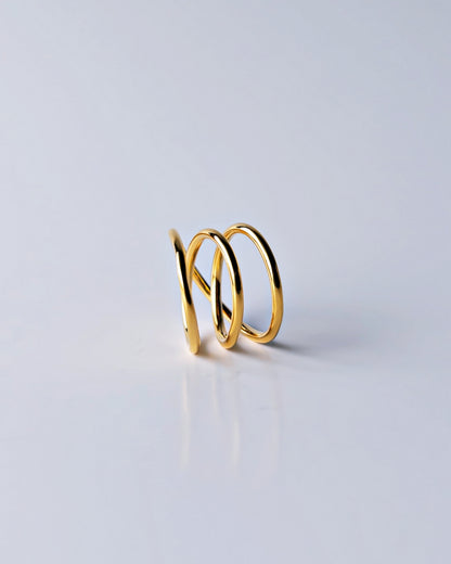 Orbit Triple Line Ring / Interchangeable / GOLD / silver925 / M