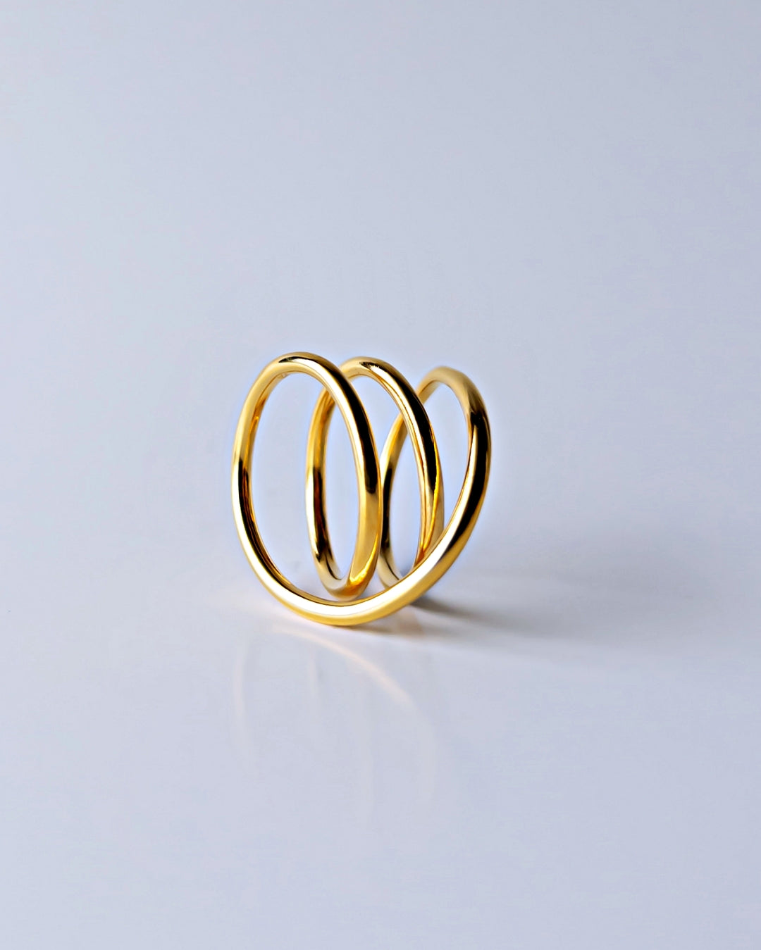 Orbit Triple Line Ring / Interchangeable / GOLD / silver925 / M