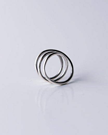 Orbit Triple Line Ring / Interchangeable / silver925 / S