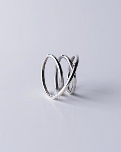 Orbit Triple Line Ring / Interchangeable / silver925 / S