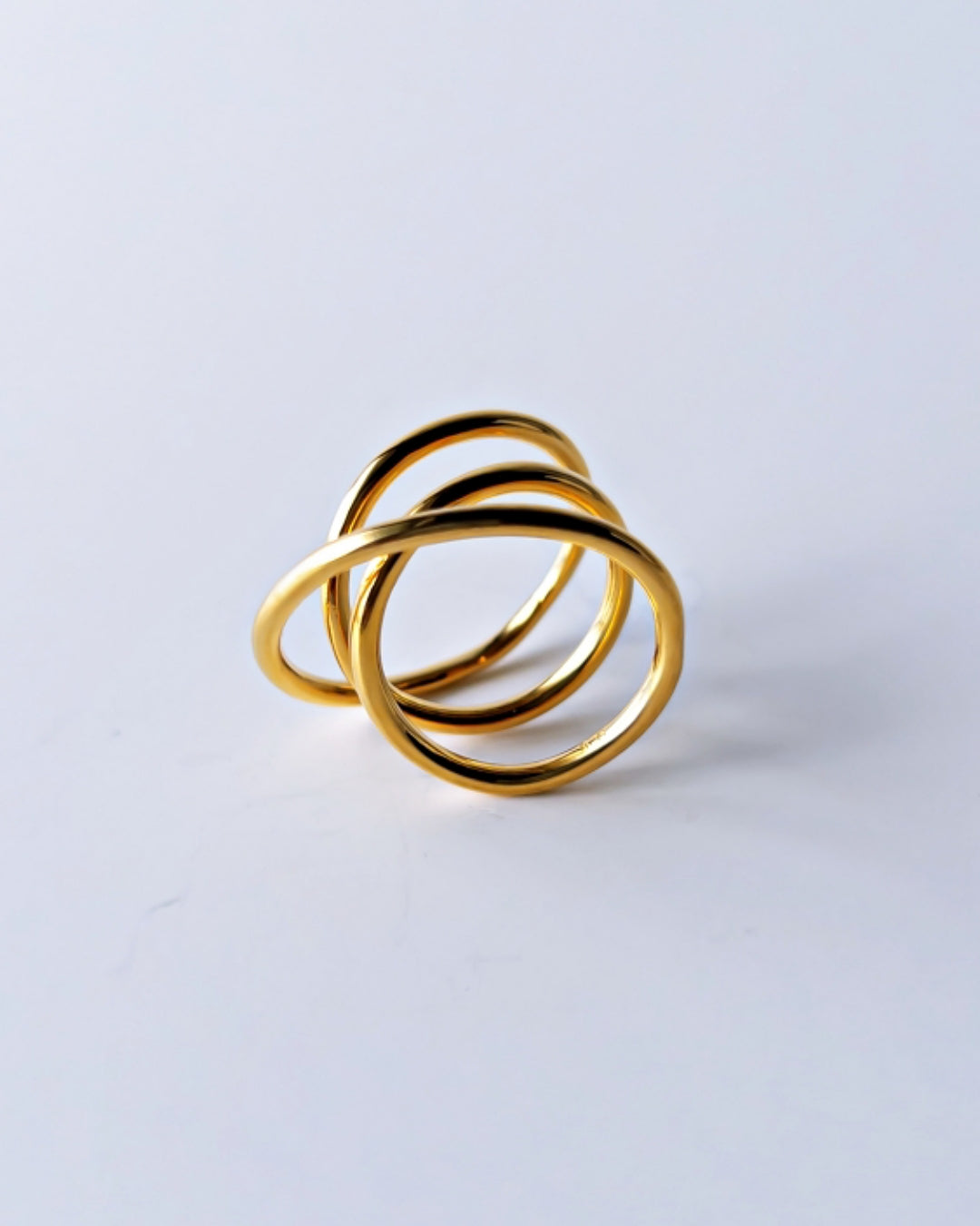 Orbit Triple Line Ring / Interchangeable / GOLD / silver925 / S