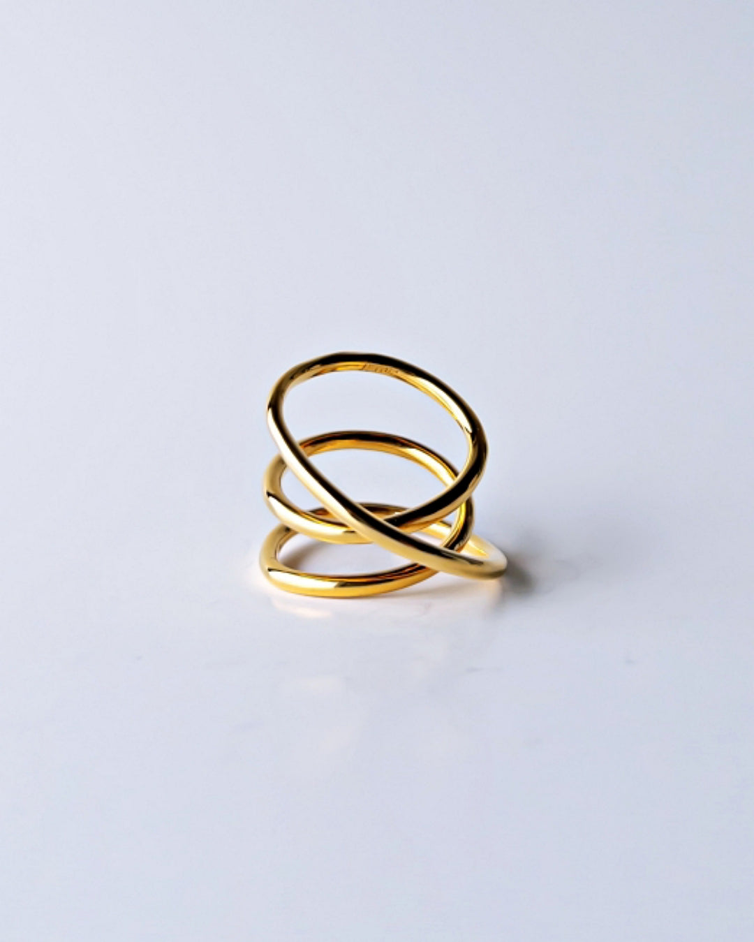 Orbit Triple Line Ring / Interchangeable / GOLD / silver925 / S