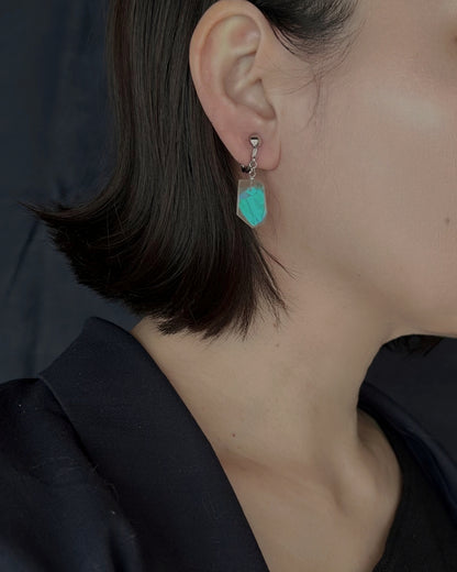 Frames Dangle Earrings /  Fragment / Alice in wonderland_Frost Clear 7-b