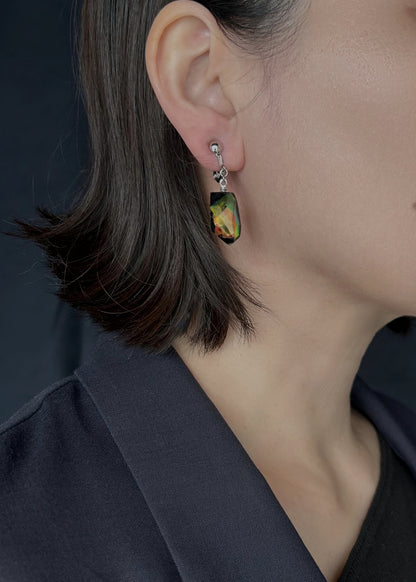 Frames Dangle Earrings/ Fragment / Floating Prism 1-c