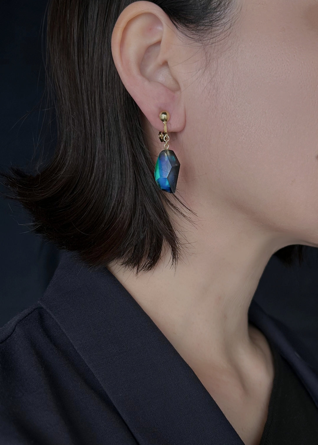 Frames Dangle Earrings/ Fragment / Floating Prism 1-a