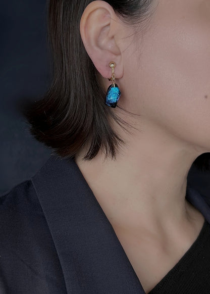 Frames Dangle Earrings / Fragment / Night On The Galactic Railroad Blue 5-a