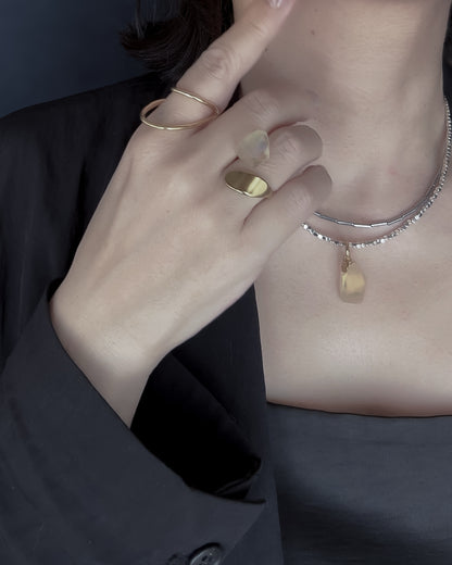Frames Ring / Fragment / Hydrangea Dreamscape-Faded Mirage Frost / Stainless