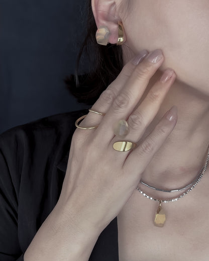 Frames Ring / Fragment / Hydrangea Dreamscape-Faded Mirage Frost / Stainless