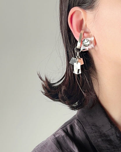 Bugs Eye 2way Earrings / Interchangeable / Jewel Scarab-Platina