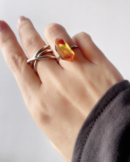 Orbit Triple Line Ring / Interchangeable / silver925 / M