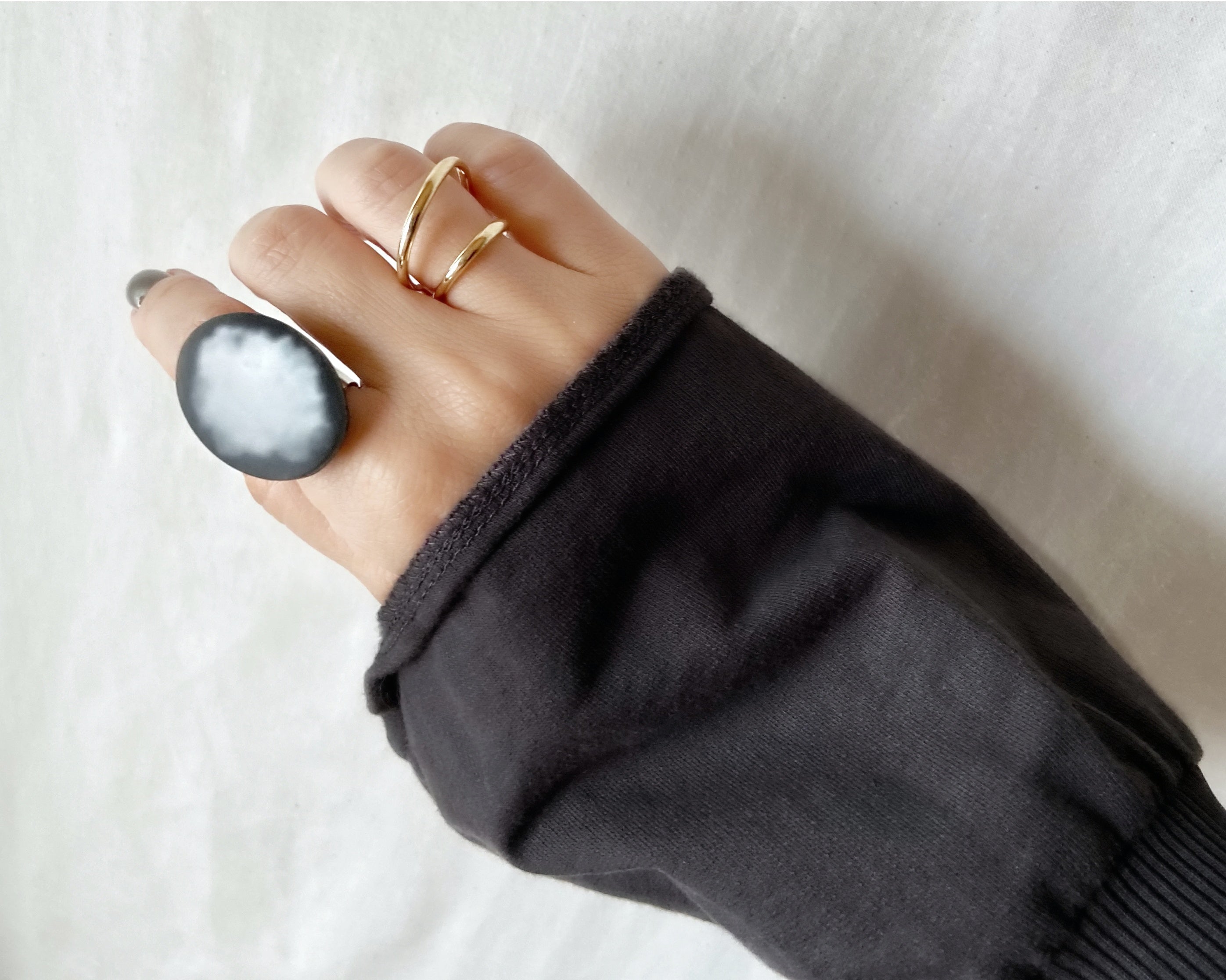 Galaxy volume ring /Moon/ full moon 満月 silver