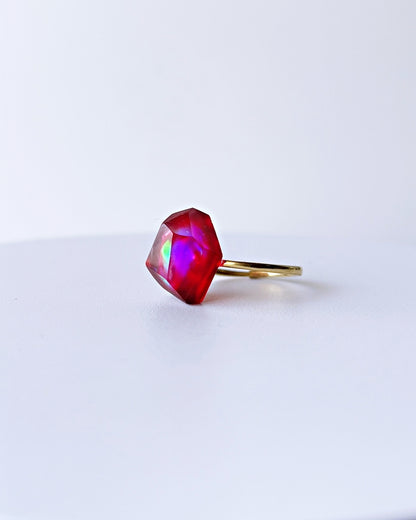 Frames Ring / Fragment / Alice in Wonderland Red 7-a / silver925 / type-C