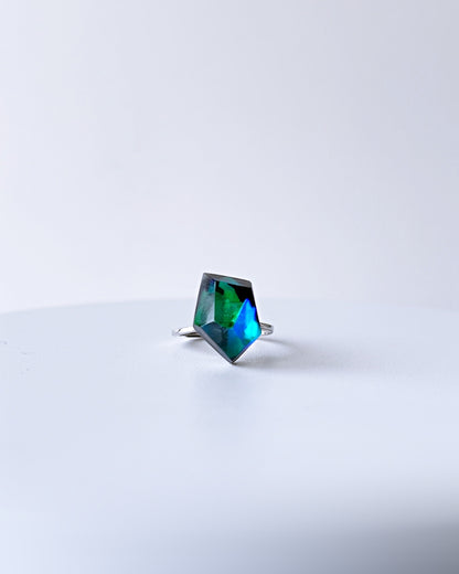 Frames Ring / Fragment / Floating Prism 1-a / silver925 / type-C