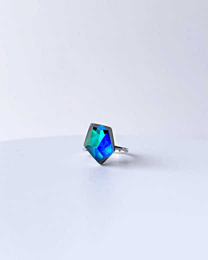 Frames Ring / Fragment / Floating Prism 1-a / silver925 / type-C