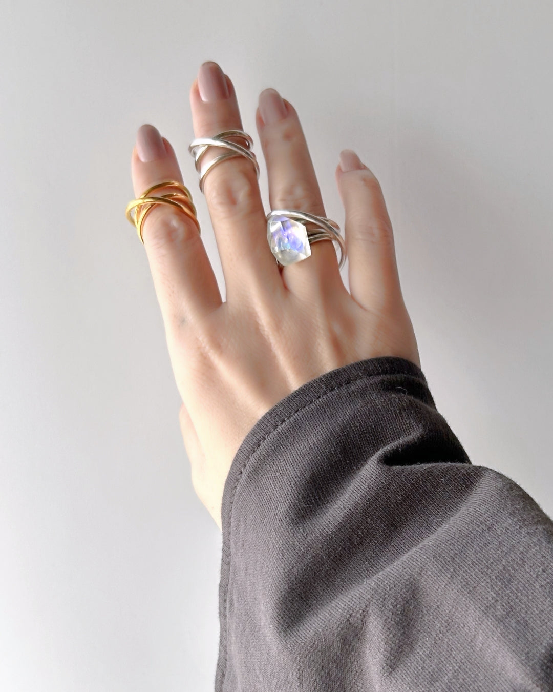 Orbit Triple Line Ring / Interchangeable / silver925 / M