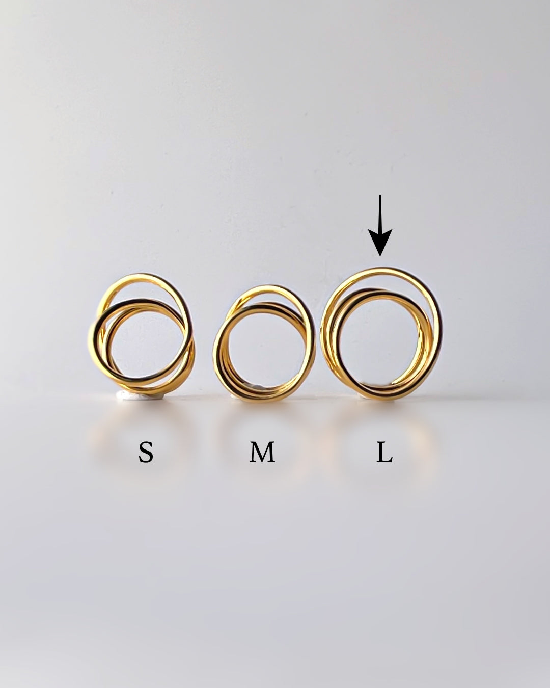 Orbit Triple Line Ring / Interchangeable / 着せ替え / GOLD / silver925 / L