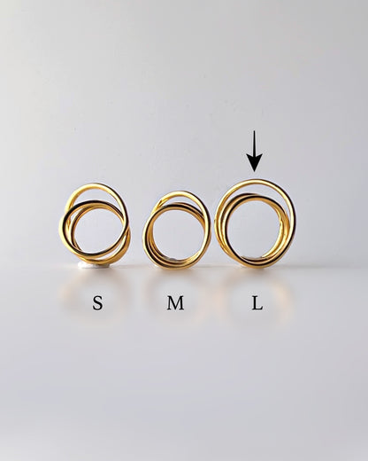 Orbit Triple Line Ring / Interchangeable / 着せ替え / GOLD / silver925 / L