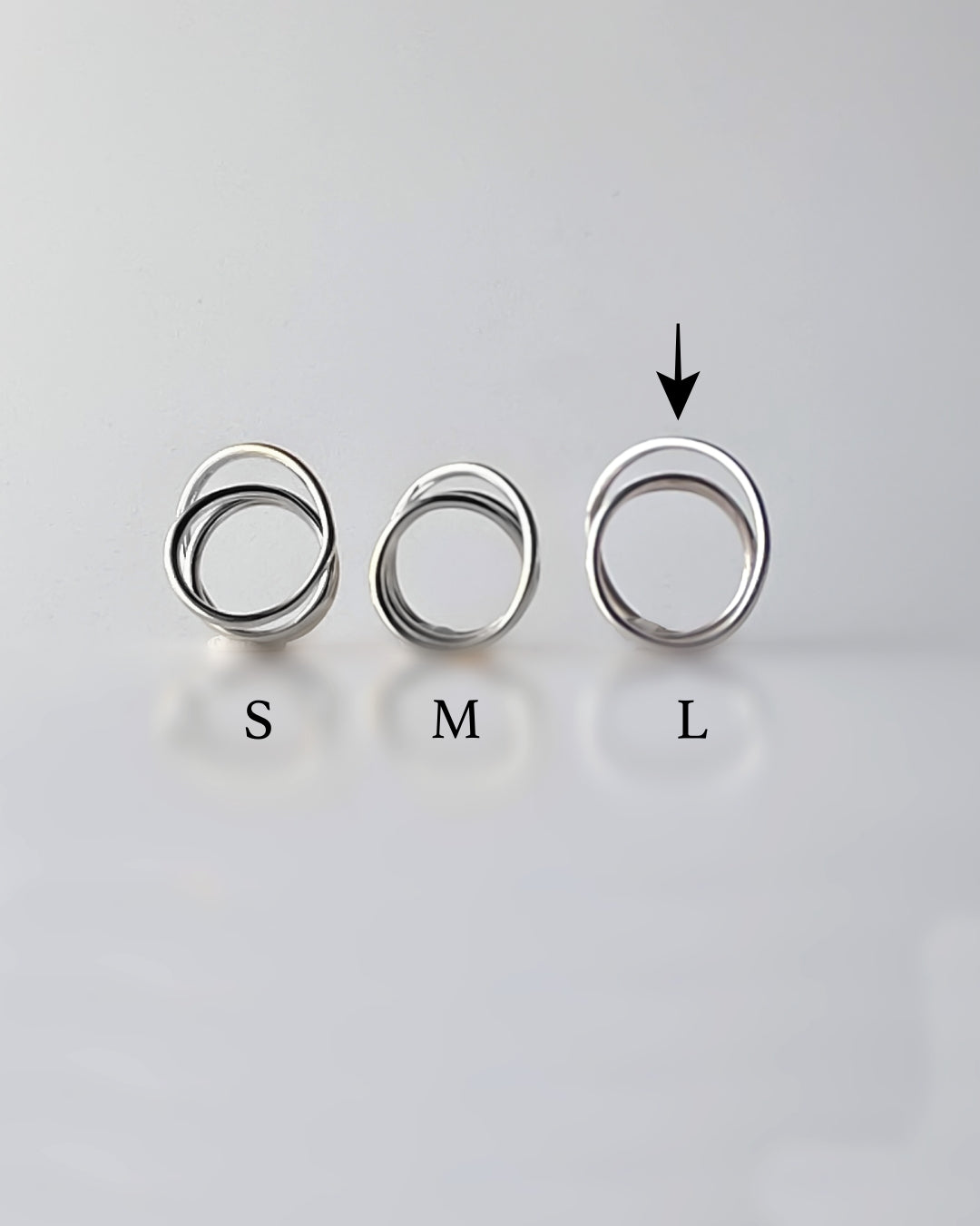 Orbit Triple Line Ring / Interchangeable / silver925 / L