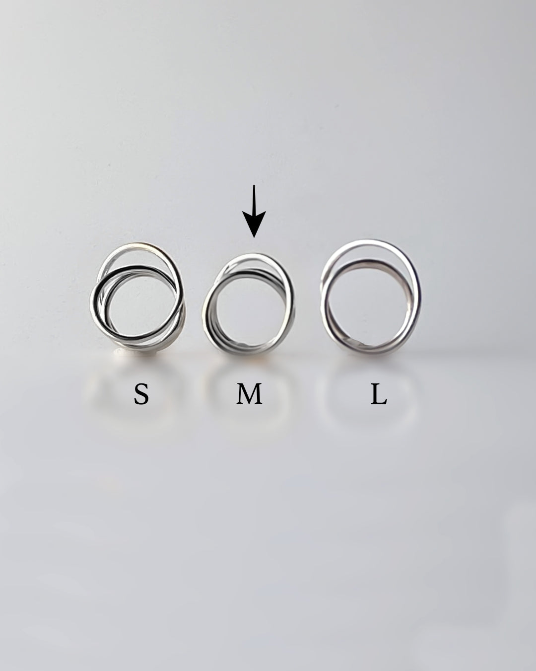 Orbit Triple Line Ring / Interchangeable / silver925 / M