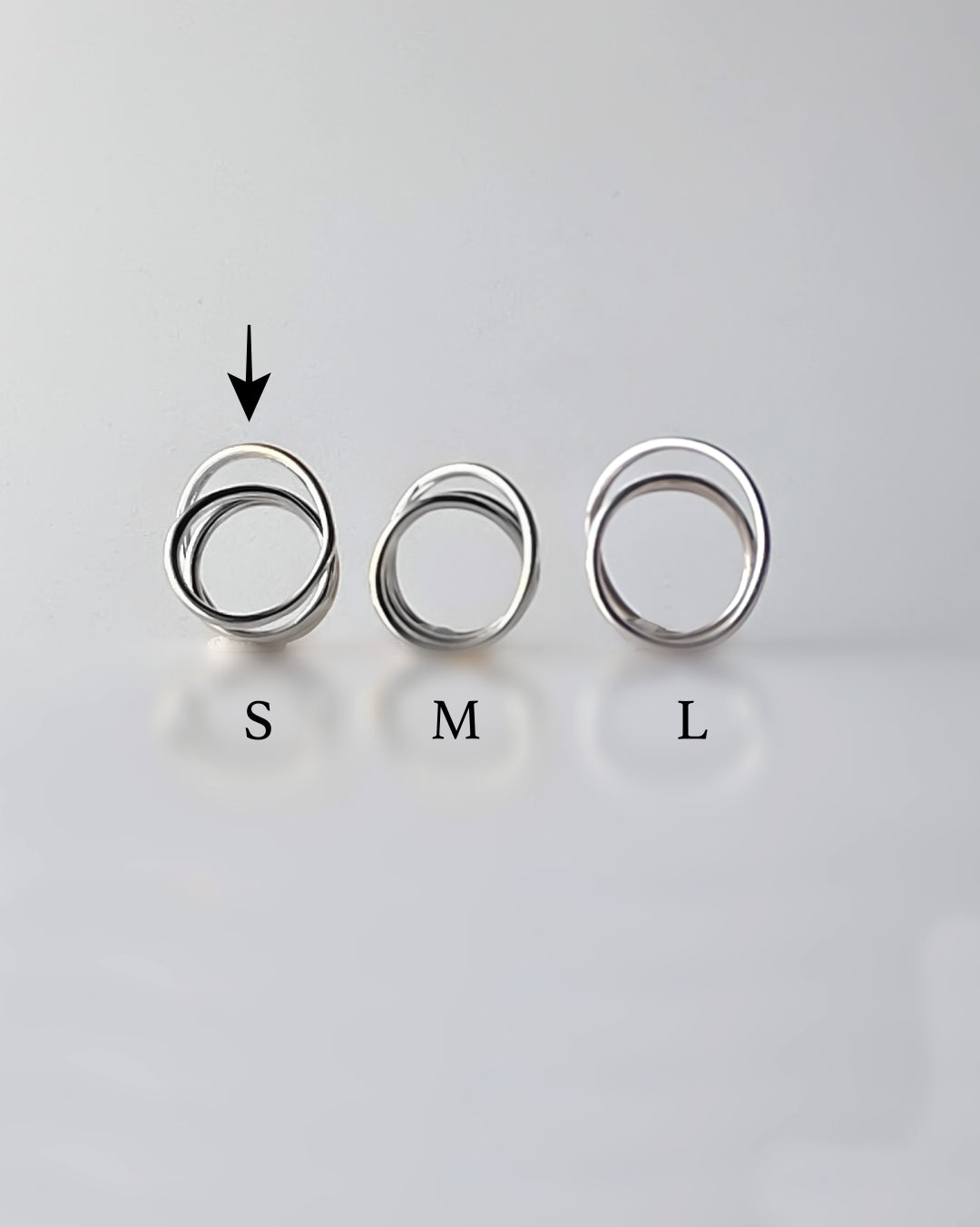Orbit Triple Line Ring / Interchangeable / silver925 / S