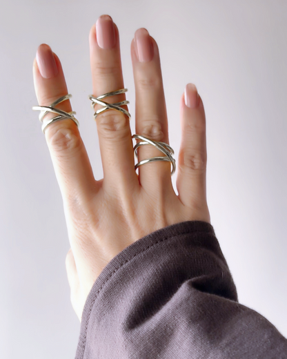 Orbit Triple Line Ring / Interchangeable / silver925 / L