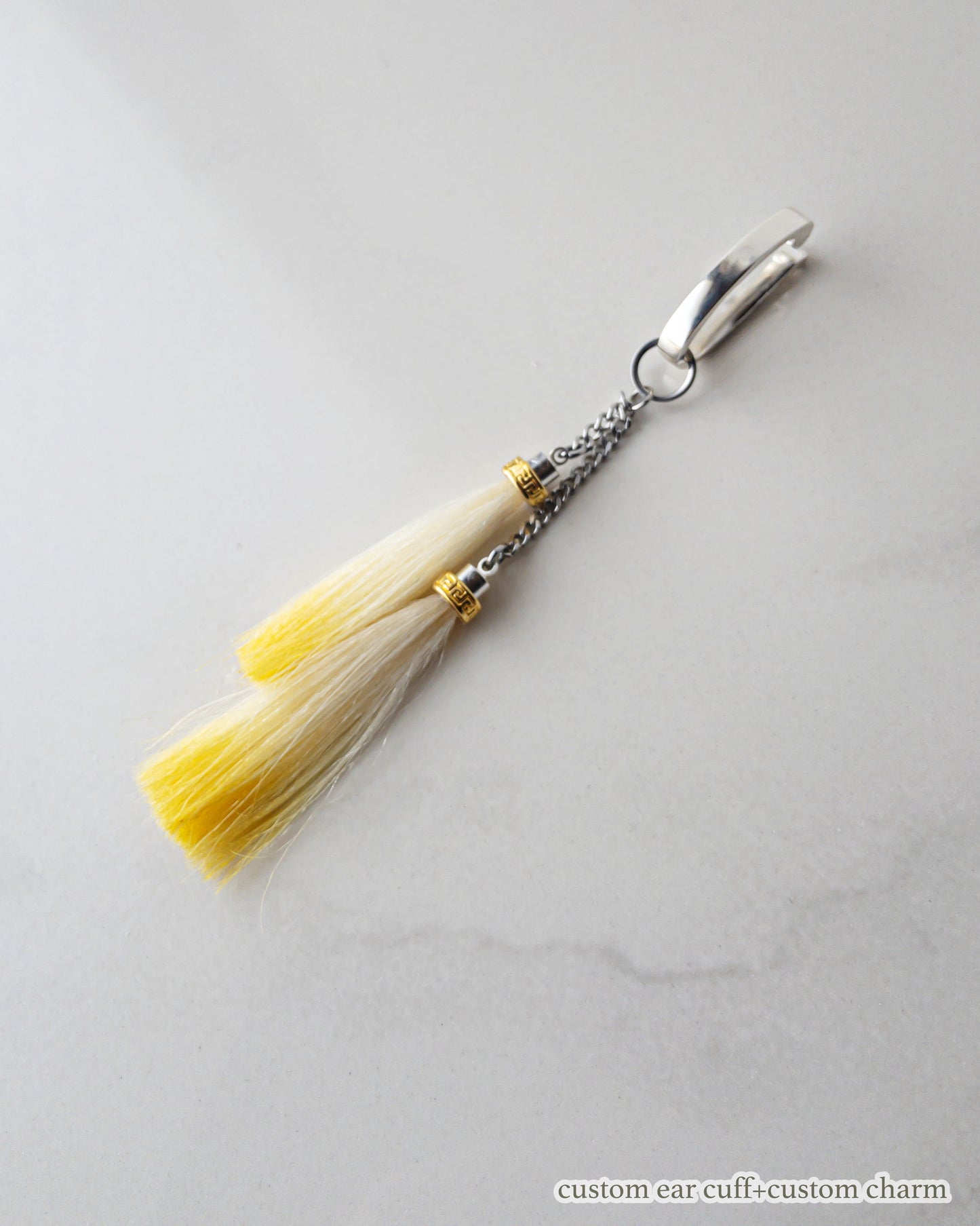 Custom charms/Interchangeable/着せ替えチャーム/horse hair double yellow