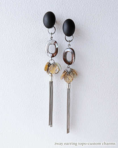 Galaxy 2way earrings /floating/ Interchangeable