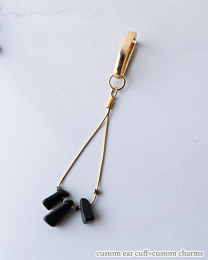 Custom ear cuff/Interchangeable /着せ替えイヤーカフ/silver925-24kgp  Mirror-Finish