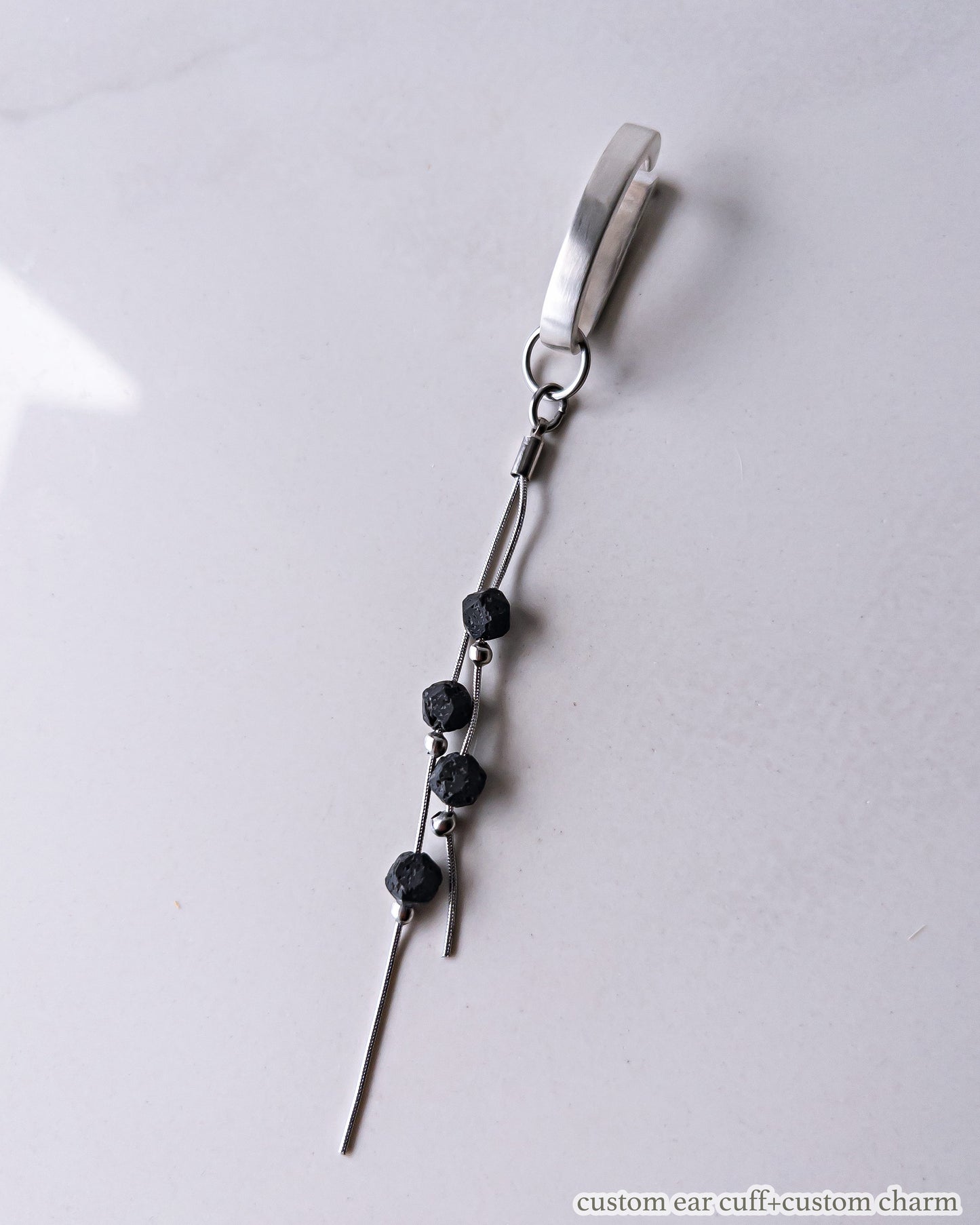 Custom ear cuff/Interchangeable /着せ替えイヤーカフ/silver925 Matt-Finish