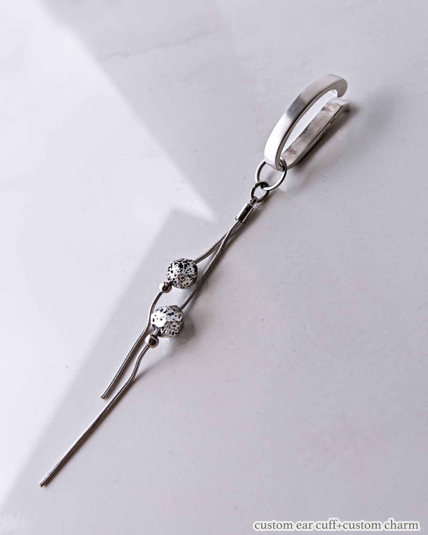 Custom ear cuff/Interchangeable /着せ替えイヤーカフ/silver925 Matt-Finish