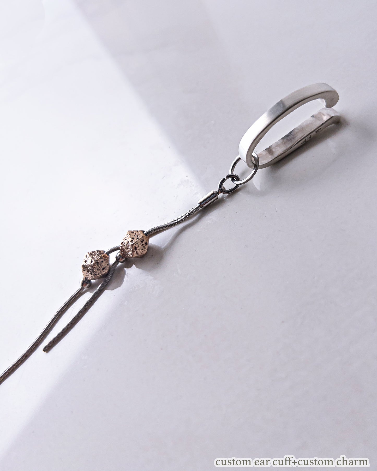 Custom ear cuff/Interchangeable /着せ替えイヤーカフ/silver925 Matt-Finish