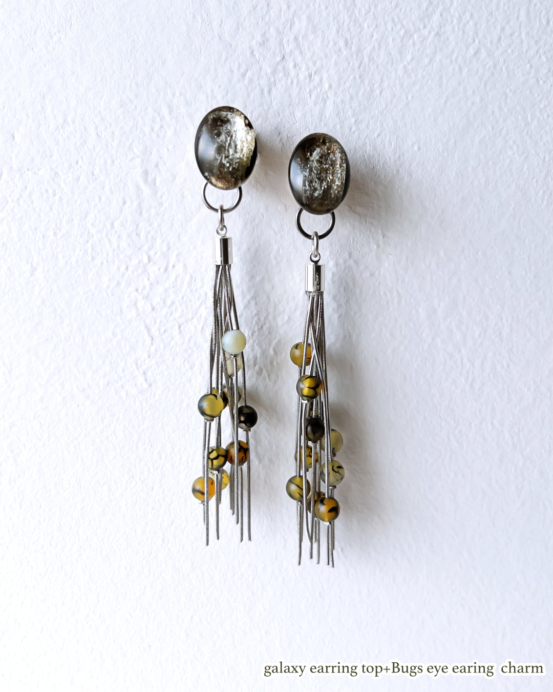 Bugs Eye 2way Earrings / Interchangeable / Macro View-Veins