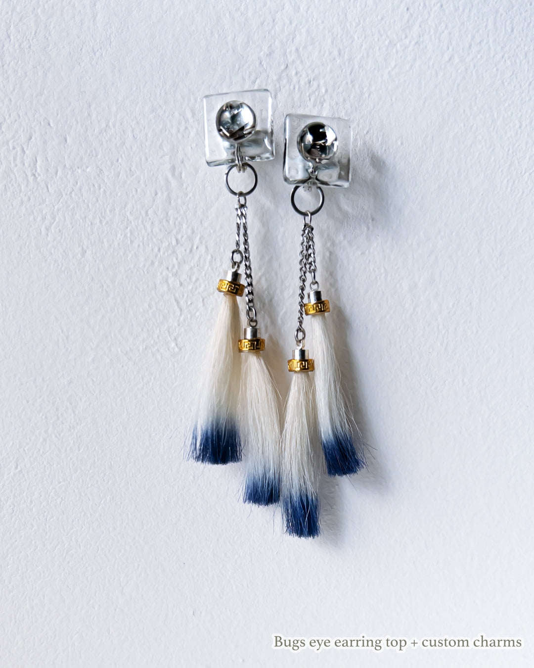 Bugs Eye 2way Earrings / Interchangeable / Jewel Scarab-Platina