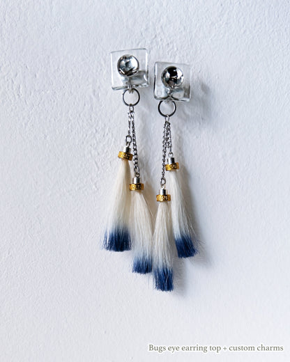 Bugs Eye 2way Earrings / Interchangeable / Jewel Scarab-Platina