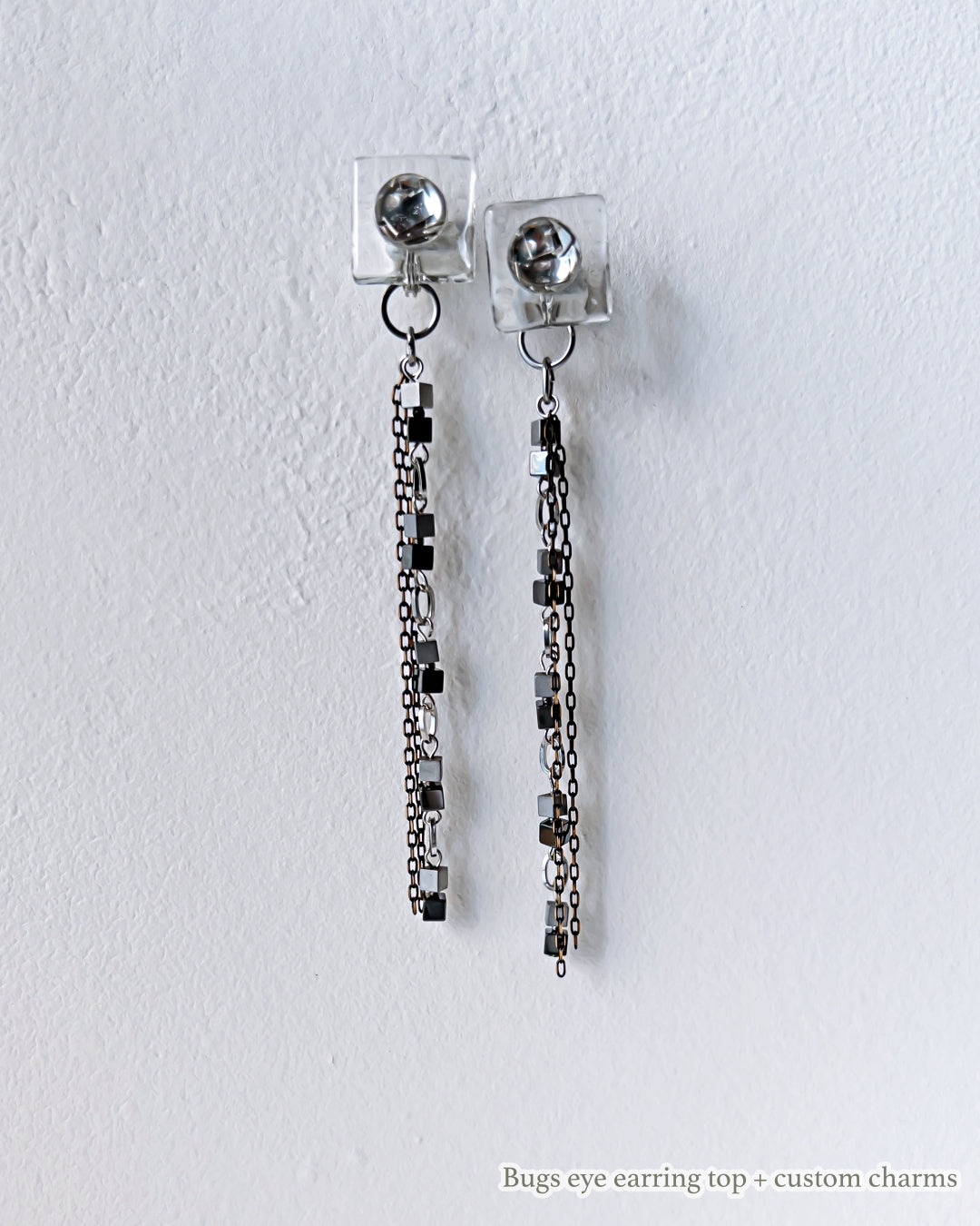 Bugs Eye 2way Earrings / Interchangeable / Jewel Scarab-Platina