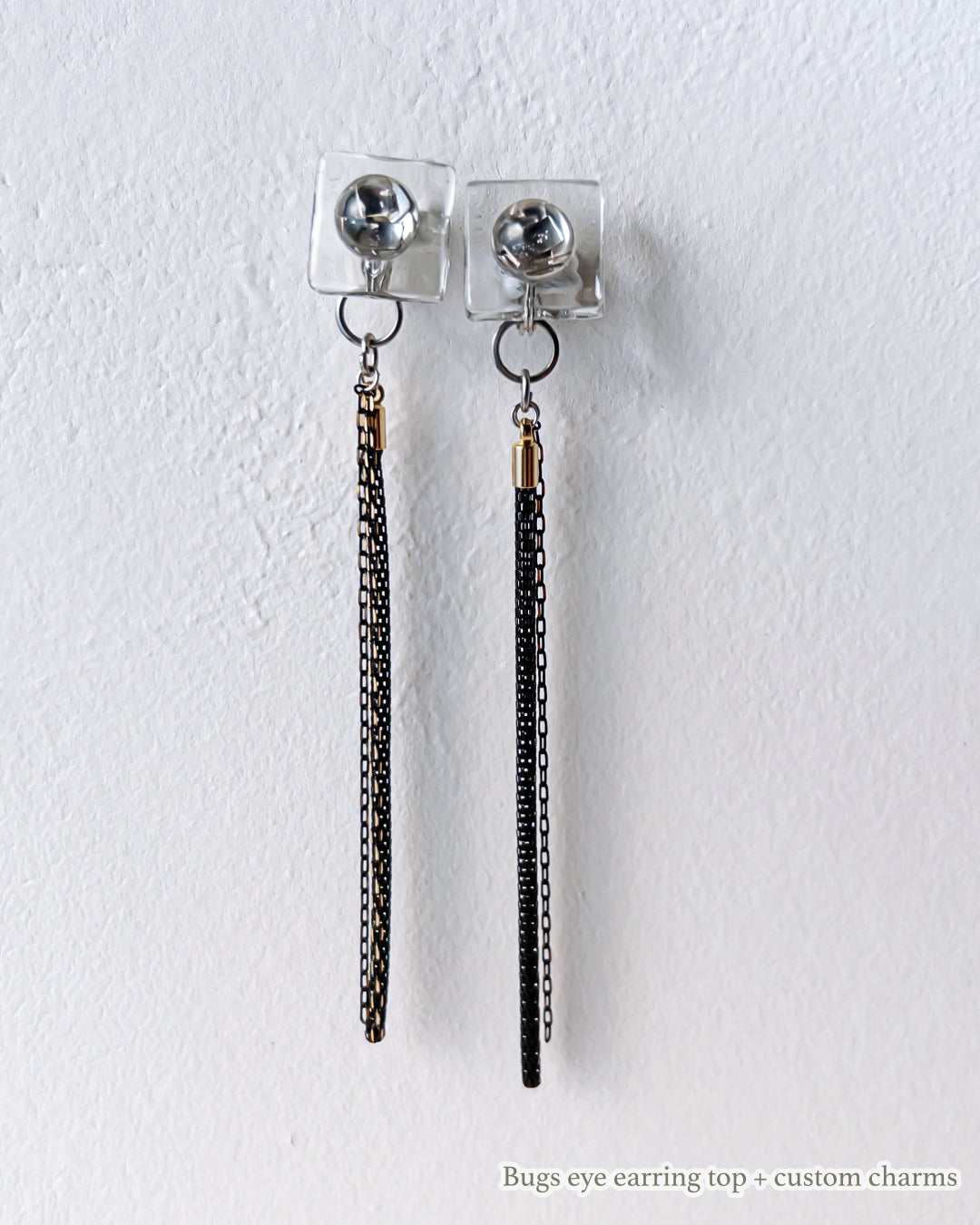 Bugs Eye 2way Earrings / Interchangeable / Jewel Scarab-Platina